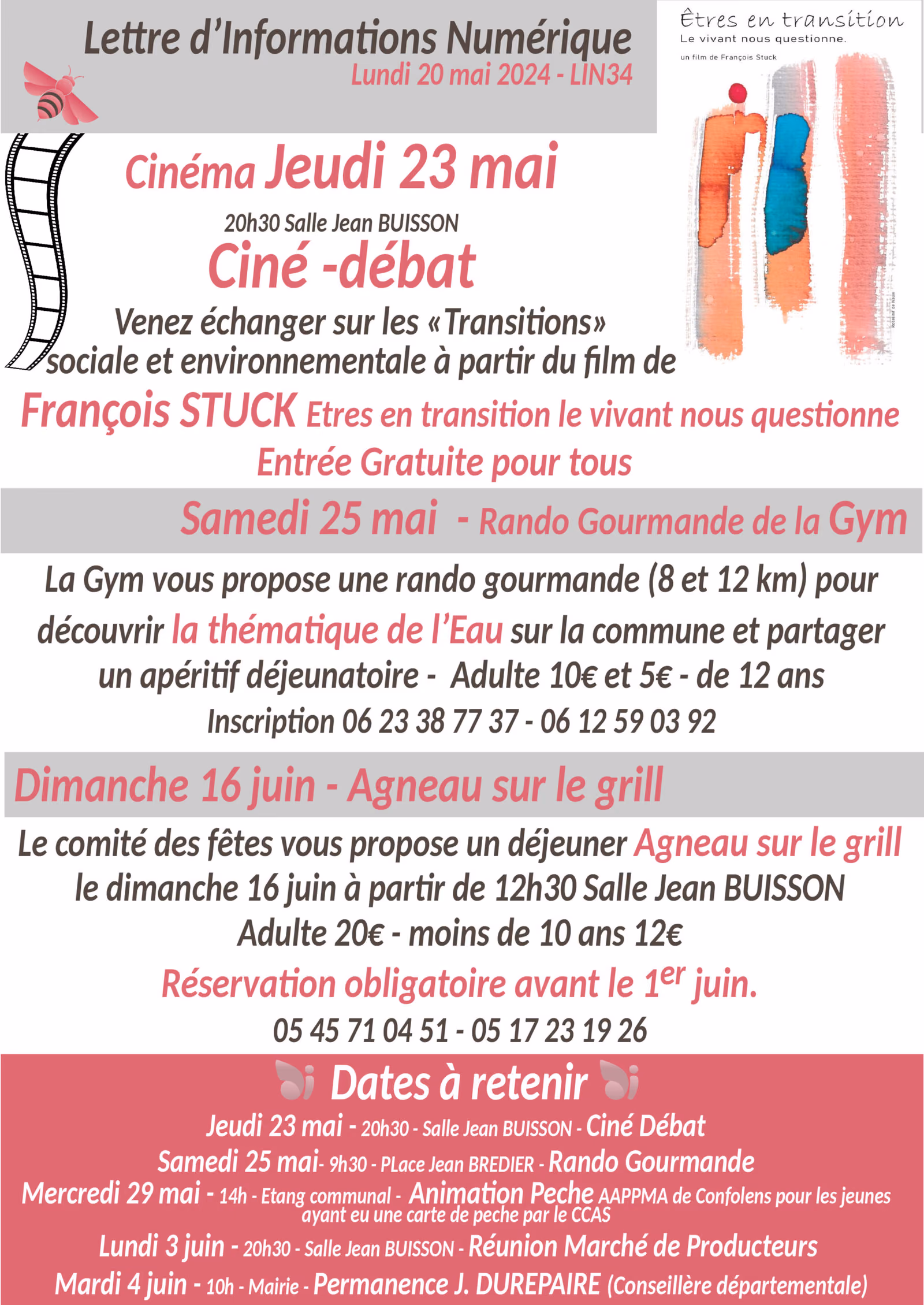 Lettre d’informations numérique du 20 mai 2024