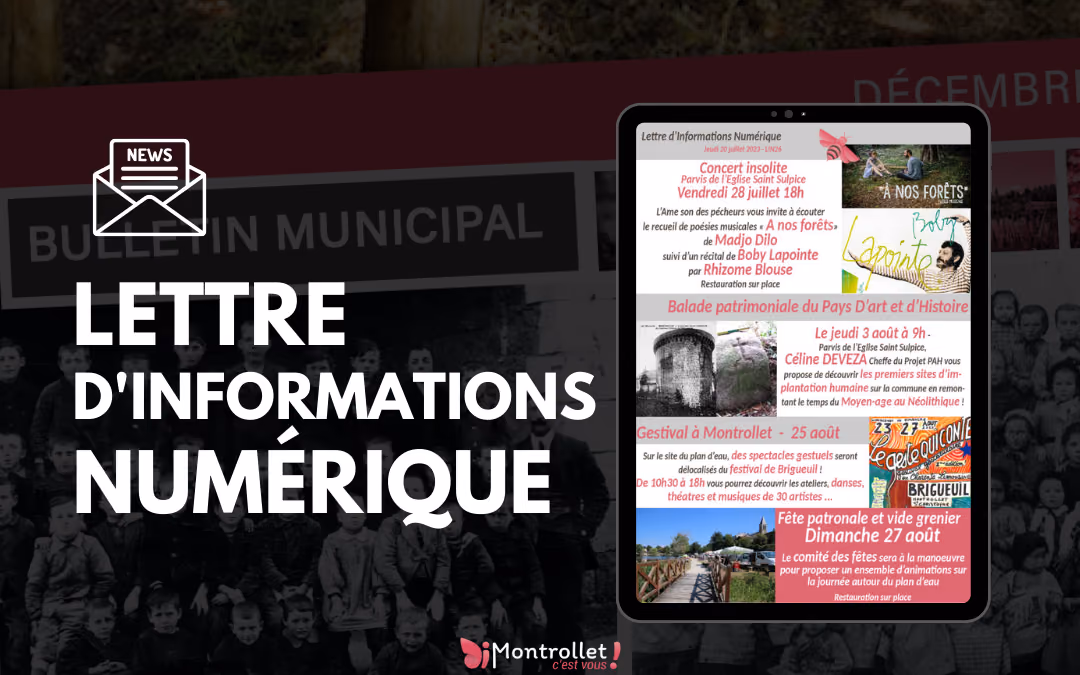 Lettre d’informations numérique de la commune de Montrollet