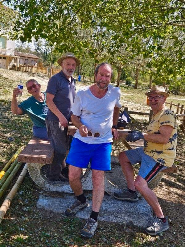 Pause conviviale au milieu du chantier